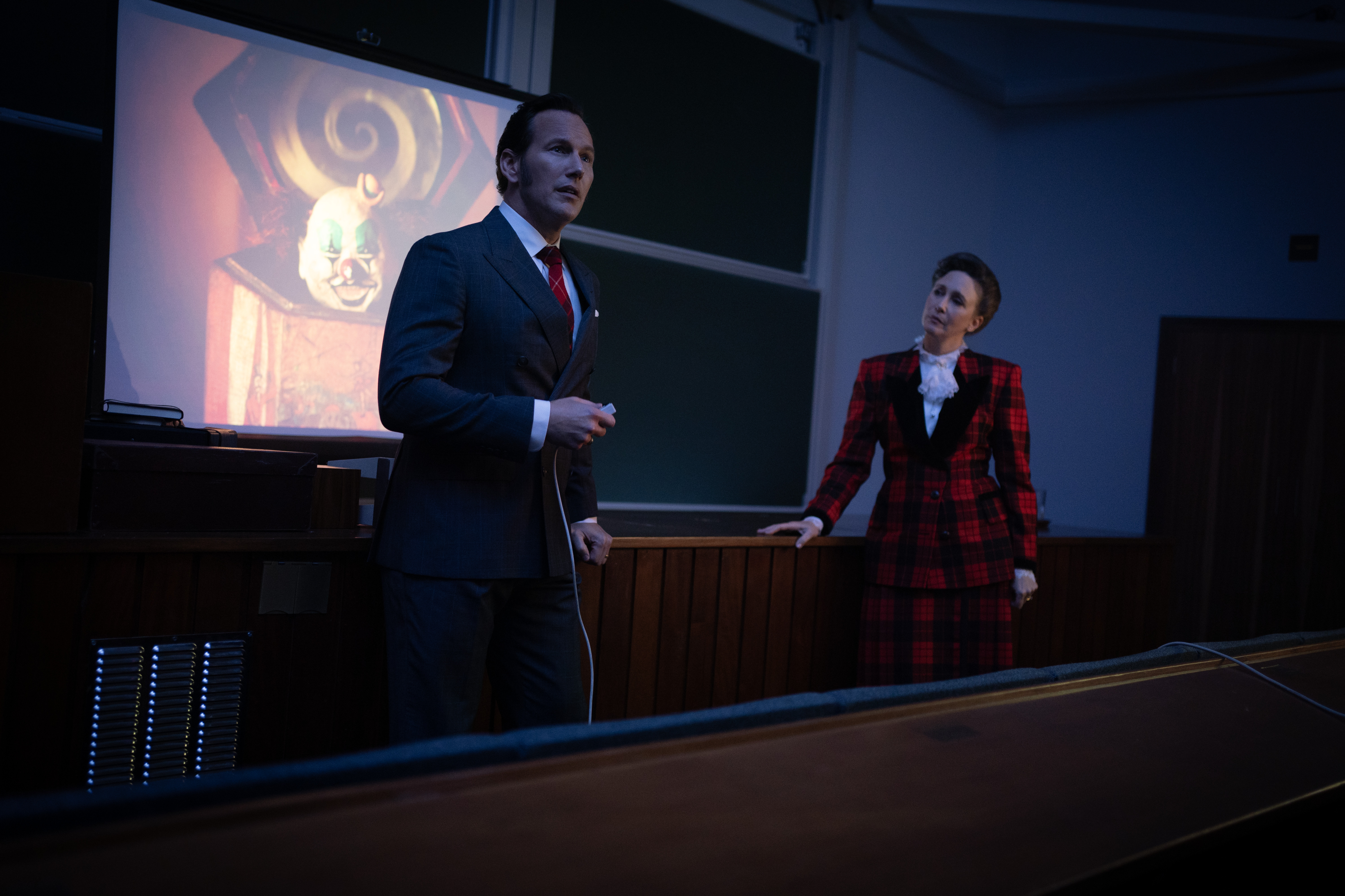 PATRICK WILSON as Ed Warren and VERA FARMIGA as Lorraine Warren in New Line Cinema’s “THE CONJURING: LAST RITES,” a Warner Bros. Pictures release